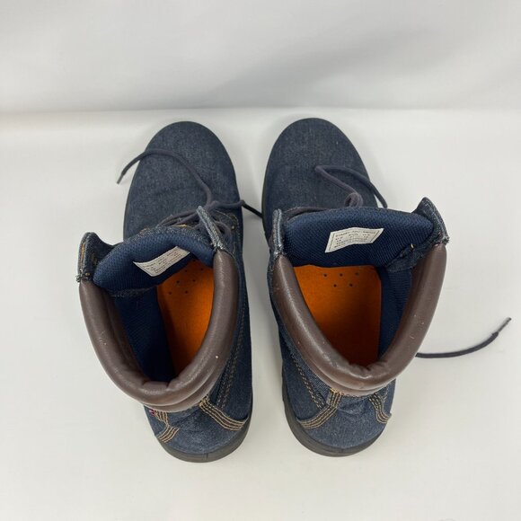 Levi Strauss Denim/Leather/Suede Lace Boots Shoes Men's Size 13 Blue/Black/Brown - Picture 12 of 15